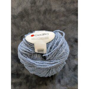 Gedifra‎ Boheme 50g 100m Fuzzy Blue Wool/Acrylic/Nylon Blend Donut Ball